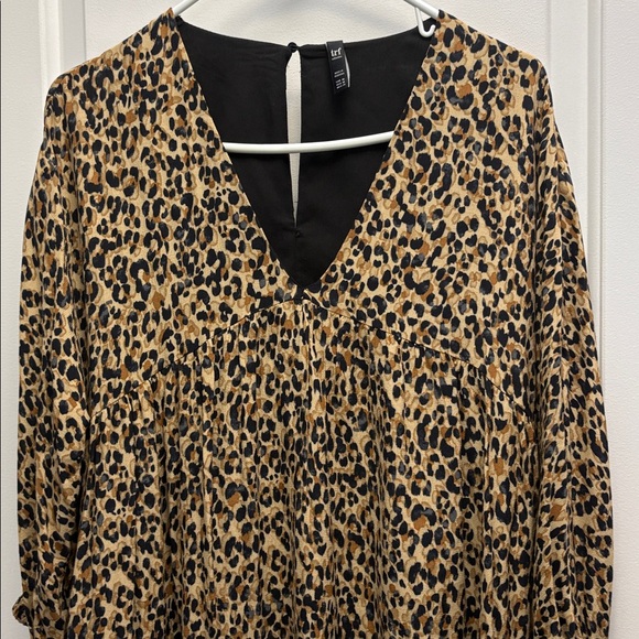 Zara TRF Cheetah Animal Print Dress Size Medium Lined - Picture 2 of 10